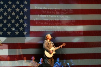 Joey Nicholson singing his song written for troops